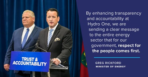 Minister's Statement Regarding Hydro One